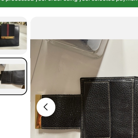 Gucci Black / Red Leather Wallet - Picture 3 of 3